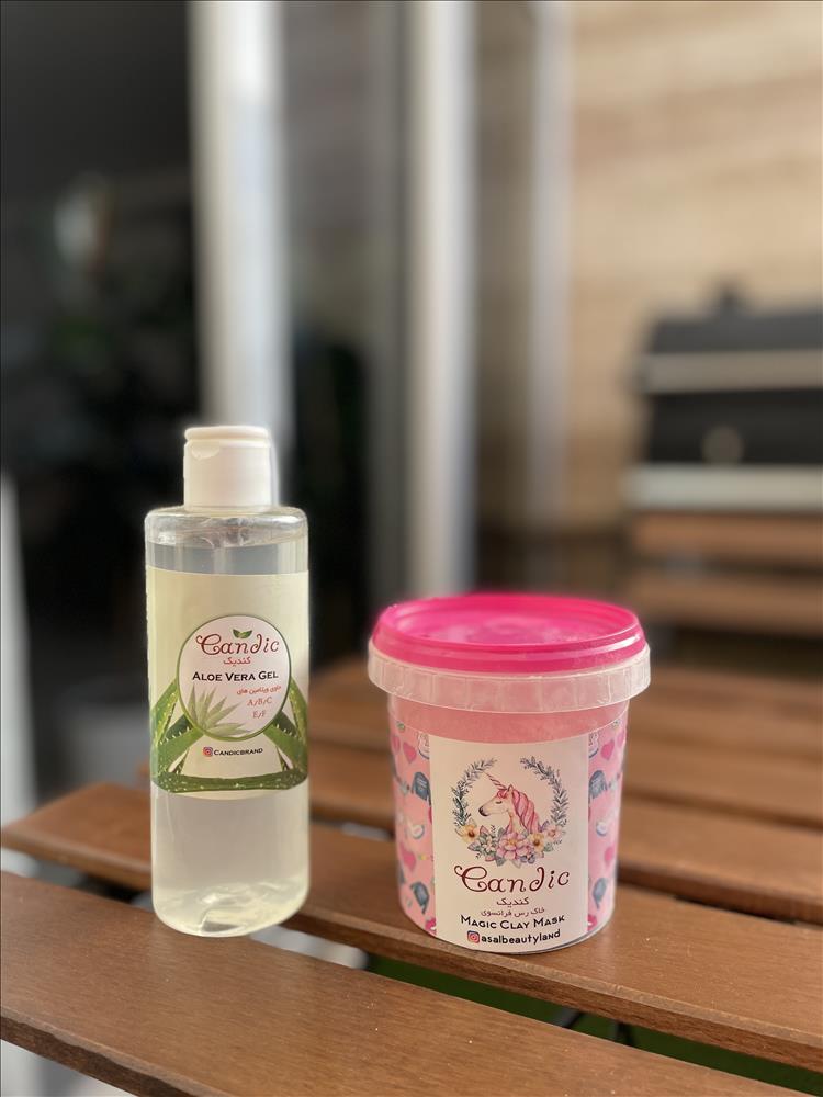 ماسك خاك رس فرانسوى + ژل الوئه ورا